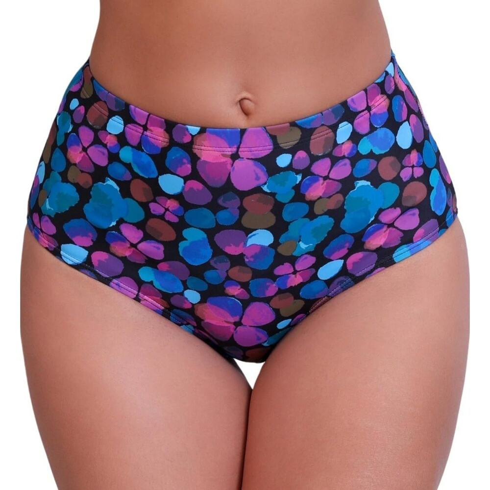 Halcurt Womens High Waisted Swim Bottoms Full Coverage Swimsuit Bottoms Large